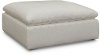 Contemporary Pearl White Ottoman - Peyton