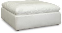 Contemporary Pearl White Ottoman - Peyton-2