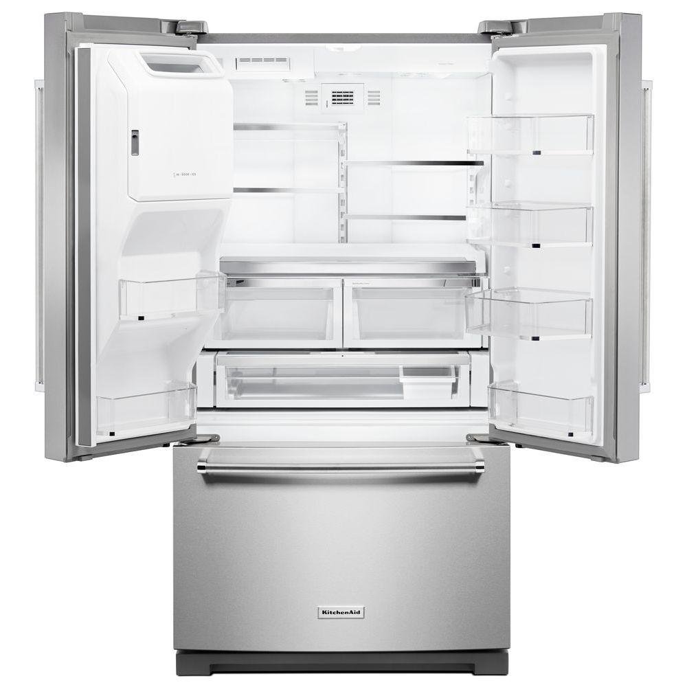KRFF507HPS KitchenAid 26.8 cu. ft. French Door Refrigerator - 36 Inch Fingerprint Resistant Stainless Steel-3