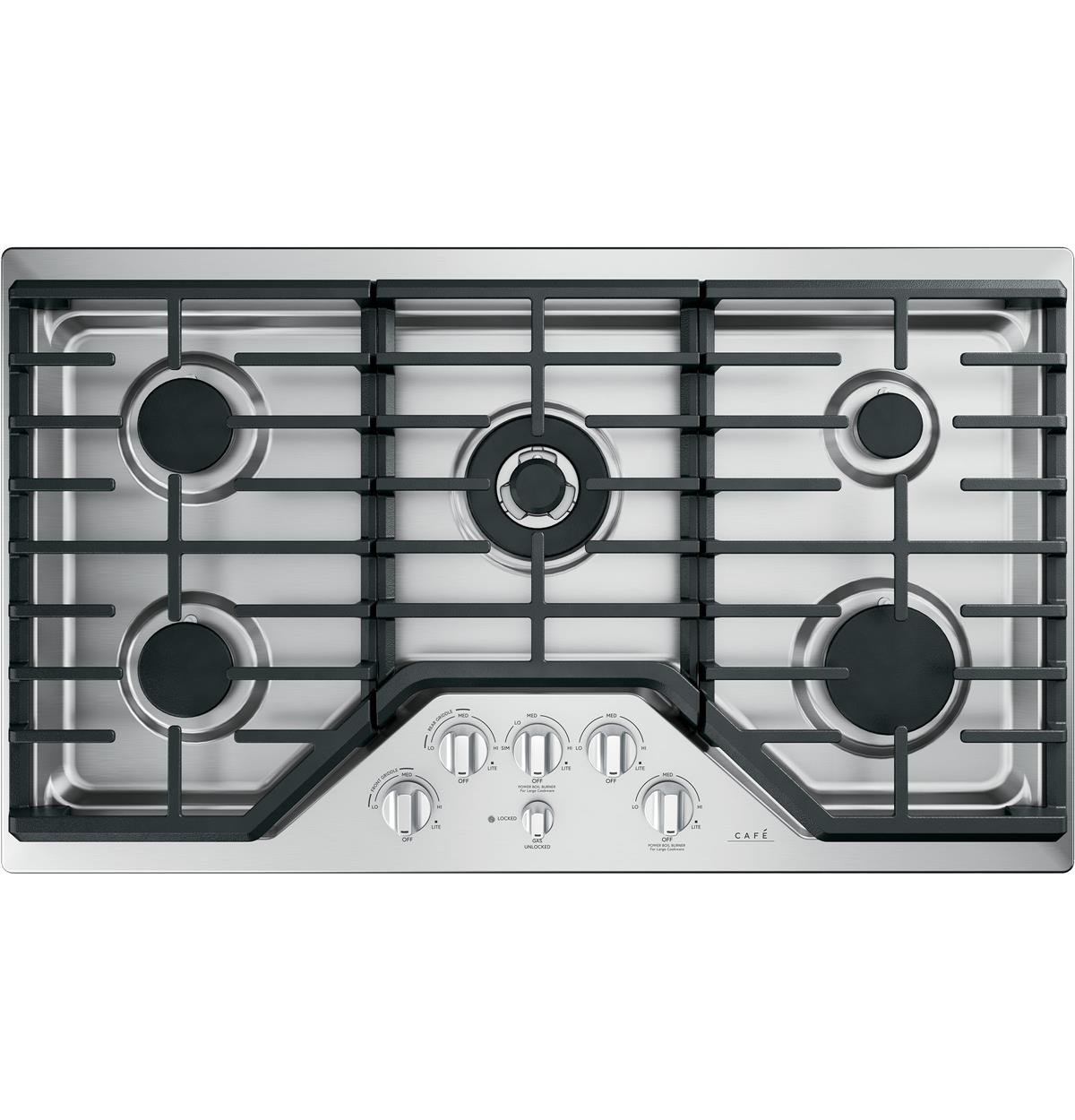 CGP95362MS1 Cafe 36 Inch Gas Cooktop - Stainless Steel-3