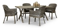 Dark Gray 5 Piece Patio Dining Set - Lakeside-2