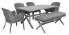 Dark Gray 6 Piece Patio Dining Set - Lake Side