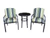 Green and Blue Striped 3 Piece Bistro Set - Providence