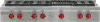 SRT486C-LP Wolf 48 Inch Sealed Burner LP Gas Rangetop with Six Burners and Infrared Charbroiler - Stainless Steel