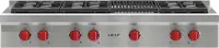 SRT486C-LP Wolf 48 Inch Sealed Burner LP Gas Rangetop with Six Burners and Infrared Charbroiler - Stainless Steel