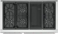 SRT486C-LP Wolf 48 Inch Sealed Burner LP Gas Rangetop with Six Burners and Infrared Charbroiler - Stainless Steel-2