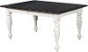 French Country White Two-Tone Dining Table - Bourbon County