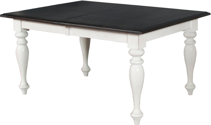 French Country White Two-Tone Dining Table - Bourbon County