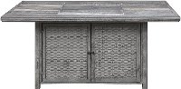 Gray Rectangular Patio Fire Pit - Alderbrook