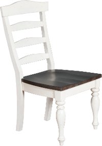 French Country White Two-Tone Dining Room Chair - Bourbon County