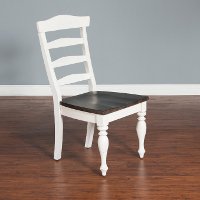 French Country White Two-Tone Dining Room Chair - Bourbon County-3