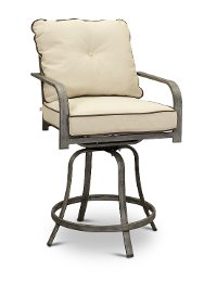 Taupe 24 Inch Patio Bar Stool - Alderbrook