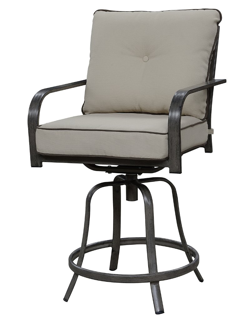 Taupe 24 Inch Patio Bar Stool Alderbrook Rc Willey Furniture Store