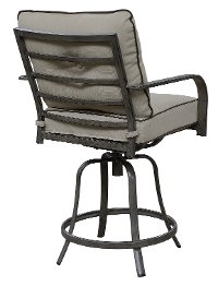 Taupe 24 Inch Patio Bar Stool - Alderbrook-2