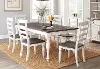 Clearance Bourbon County White Two-Tone 5 Piece Dining Room Set