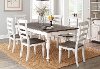 French Country White Two-Tone 5 Piece Dining Set - Bourbon County