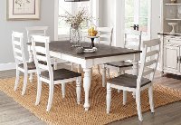 French Country White Two-Tone 5 Piece Dining Set - Bourbon County