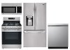 KIT LG 4 Piece Kitchen Appliance Package with Gas Range - Stainless Steel