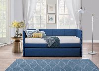 Classic Contemporary Blue Daybed with Trundle - Therese-3