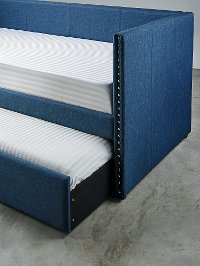 Classic Contemporary Blue Daybed with Trundle - Therese-7