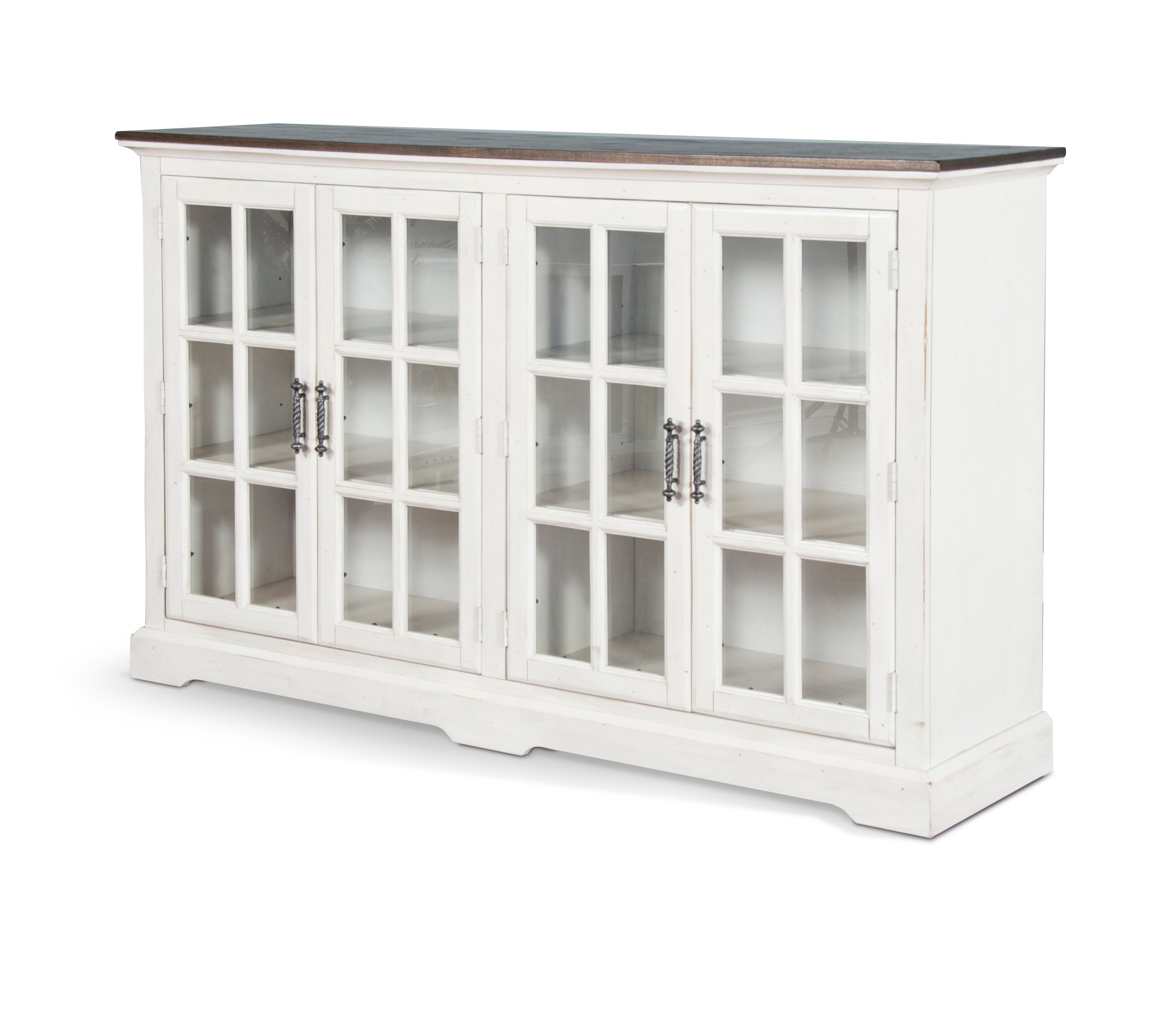 French Country White Two-Tone Dining Room Sideboard - Bourbon County-1
