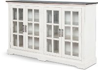 French Country White Two-Tone Dining Room Sideboard - Bourbon County