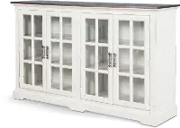 French Country White Two-Tone Dining Room Sideboard - Bourbon County