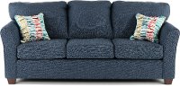 Wall St. Casual Contemporary Navy Blue Sofa