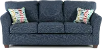 Wall St. Casual Contemporary Navy Blue Sofa