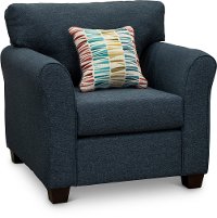 Casual Contemporary Navy Blue Chair - Wall St.