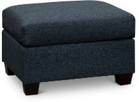 Casual Contemporary Navy Blue Ottoman - Wall St.