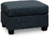 Wall St. Navy Blue Ottoman