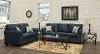 Contemporary Navy Blue 2 Piece Living Room Set - Wall St.