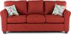 Casual Contemporary Ruby Red Sofa - Wall St.