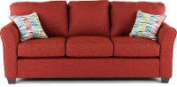 Casual Contemporary Ruby Red Sofa - Wall St.