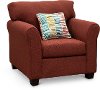 Casual Contemporary Ruby Red Chair - Wall St.