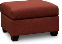 Wall St. Casual Contemporary Ruby Red Ottoman