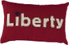 Red, Blue and White Stitched Liberty Rectangle Throw Pillow