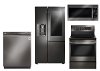 KIT LG 4 Piece Kitchen Appliance Package with Electric Range - Black Stainless Steel