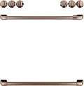 CXFCGHKPMCU Cafe Handle and Knob Set - Brushed Copper