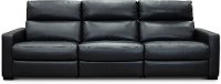 Navy Blue Leather-Match Triple Power Reclining Sofa - Angler-2