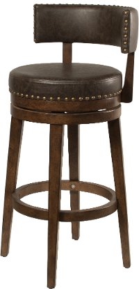 4839-826 Walnut Brown 26 Inch Swivel Counter Height Stool - Lawton