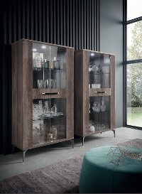 KIT Contemporary Rustic Gray China Cabinet - Matera-2