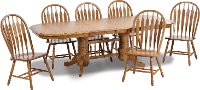 Country Chestnut Trestle Base Dining Table - Classic Chestnut