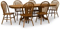 Classic Country Chestnut Brown 5 Piece Dining Set - Classic Chesnut-2