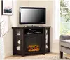 W48FPCRES Espresso 48 Inch Corner Fireplace TV Stand - Walker Edison