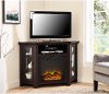 Espresso 48 Inch Corner Fireplace TV Stand