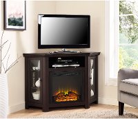 Espresso 48 Inch Corner Fireplace TV Stand