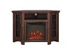 48 Inch Brown Corner Fireplace TV Stand-2