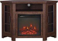 48 Inch Brown Corner Fireplace TV Stand-2